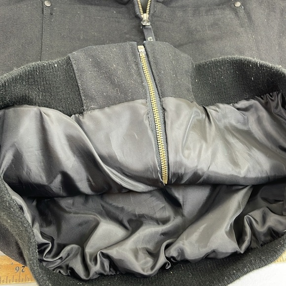 Filson CCF Bomber Jacket 20092130 Utility Black Work Coat Duck Canvas Dark  L - Picture 10 of 12
